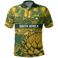 2026 Autumn Rugby Nations South Africa Custom Polo Shirt Indigenous Tribal Patchwork Motif