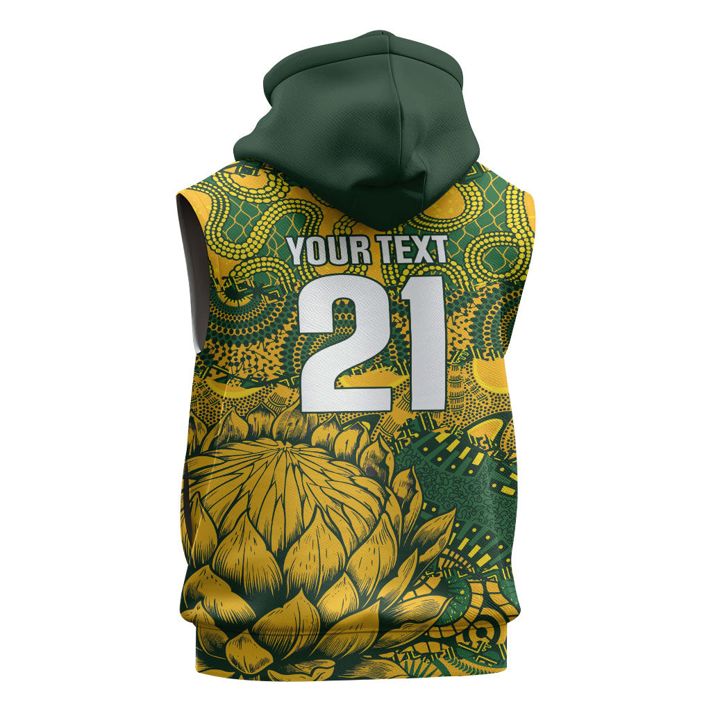 2026 Autumn Rugby Nations South Africa Custom Sleeveless Hoodie Indigenous Tribal Patchwork Motif