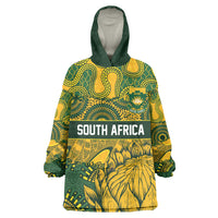 2026 Autumn Rugby Nations South Africa Custom Wearable Blanket Hoodie Indigenous Tribal Patchwork Motif