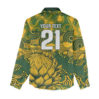 2026 Autumn Rugby Nations South Africa Custom Women Casual Shirt Indigenous Tribal Patchwork Motif