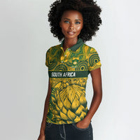 2026 Autumn Rugby Nations South Africa Custom Women Polo Shirt Indigenous Tribal Patchwork Motif