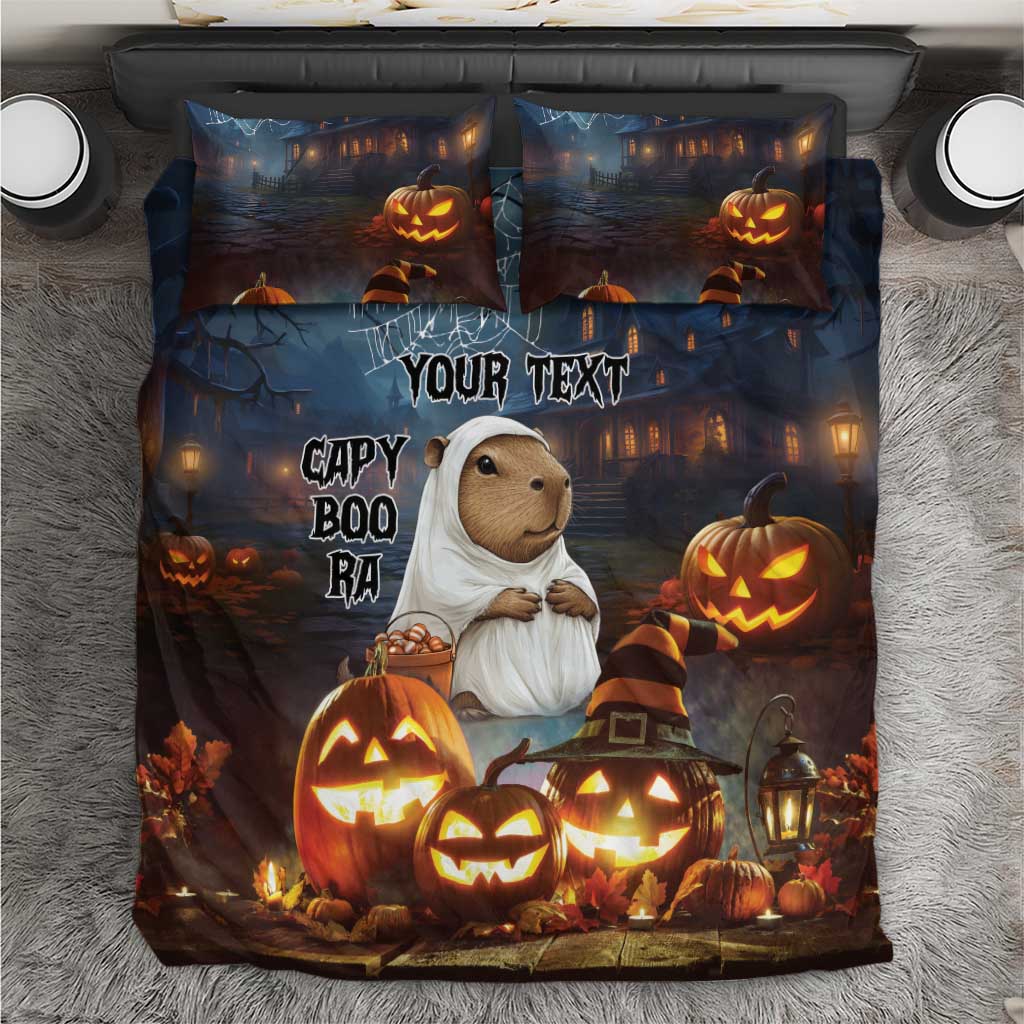 Capy-Boo-Ra Halloween Personalized Bedding Set Capybara Funny Spooky Ghost LT9 - Wonder Print Shop