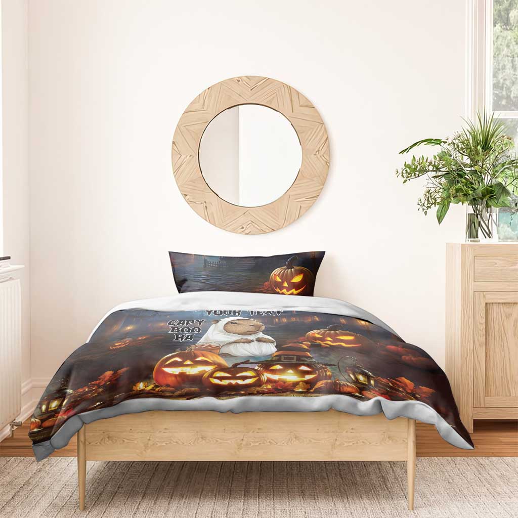 Capy-Boo-Ra Halloween Personalized Bedding Set Capybara Funny Spooky Ghost LT9 - Wonder Print Shop