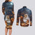 Capy-Boo-Ra Halloween Personalized Couples Matching Long Sleeve Bodycon Dress and Long Sleeve Button Shirt Capybara Funny Spooky Ghost LT9 - Wonder Print Shop