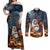 Capy-Boo-Ra Halloween Personalized Couples Matching Off Shoulder Maxi Dress and Long Sleeve Button Shirt Capybara Funny Spooky Ghost LT9 - Wonder Print Shop