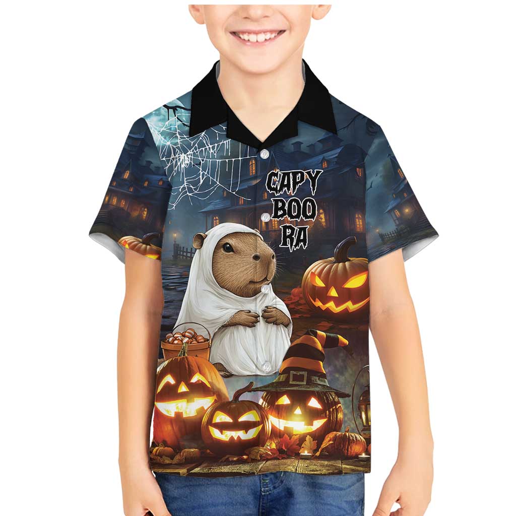 Capy-Boo-Ra Halloween Personalized Family Matching Mermaid Dress and Hawaiian Shirt Capybara Funny Spooky Ghost LT9 - Wonder Print Shop