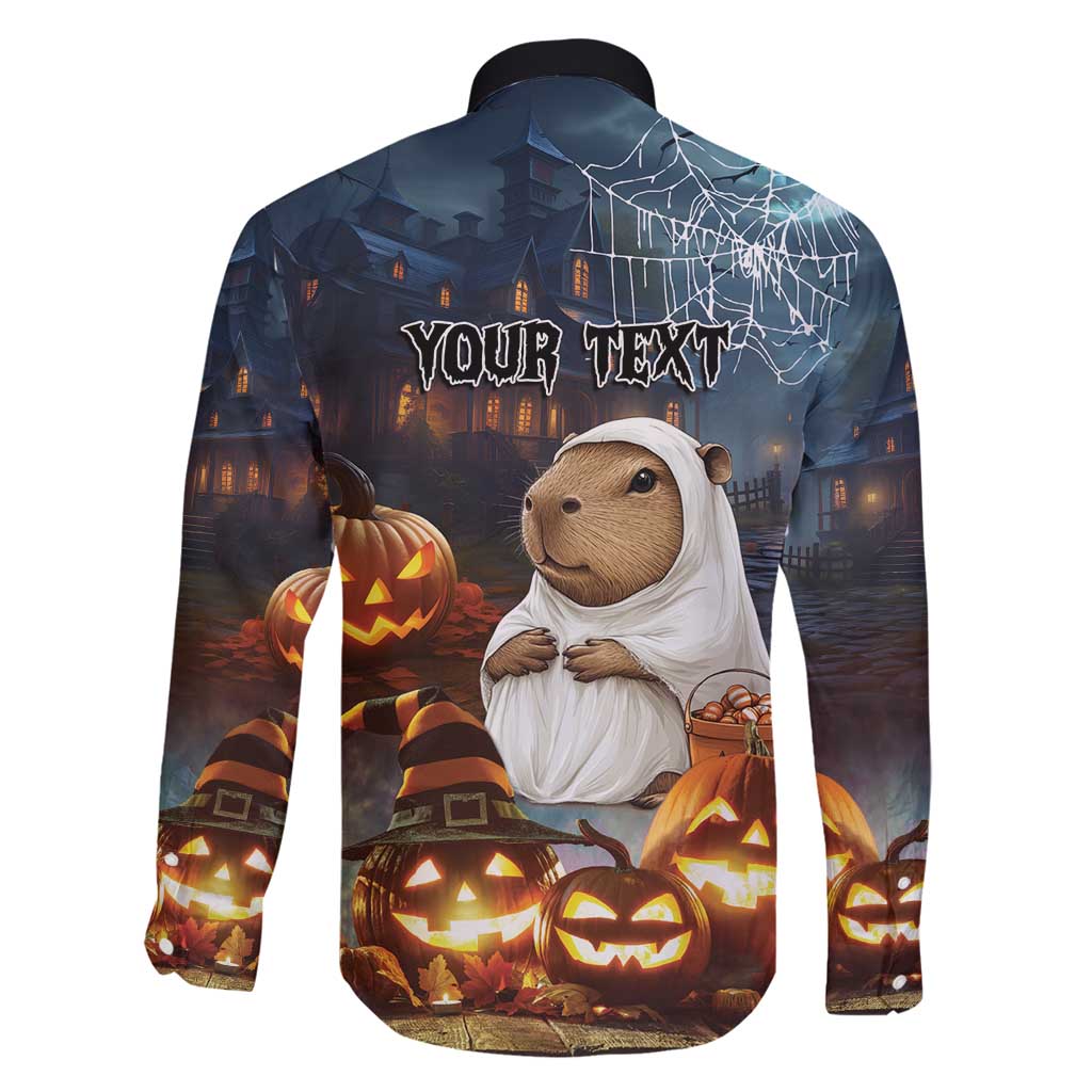 Capy-Boo-Ra Halloween Personalized Family Matching Off Shoulder Maxi Dress and Hawaiian Shirt Capybara Funny Spooky Ghost LT9 - Wonder Print Shop