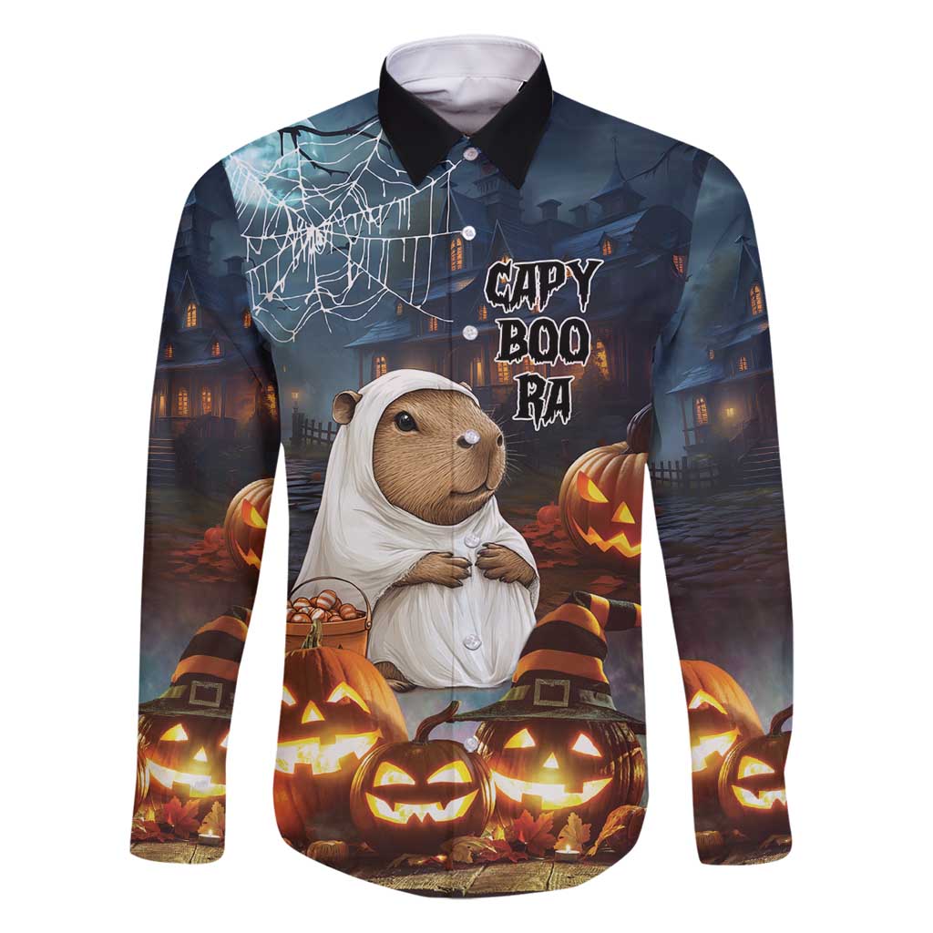 Capy-Boo-Ra Halloween Personalized Family Matching Summer Maxi Dress and Hawaiian Shirt Capybara Funny Spooky Ghost - Wonder Print Shop