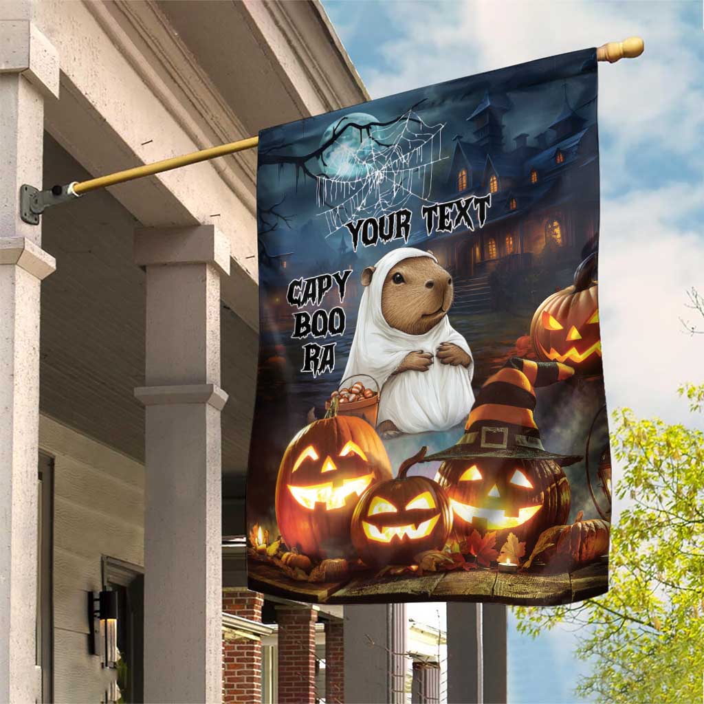 Capy-Boo-Ra Halloween Personalized Garden Flag Capybara Funny Spooky Ghost - Wonder Print Shop