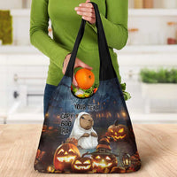 Capy-Boo-Ra Halloween Personalized Grocery Bag Capybara Funny Spooky Ghost