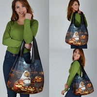 Capy-Boo-Ra Halloween Personalized Grocery Bag Capybara Funny Spooky Ghost