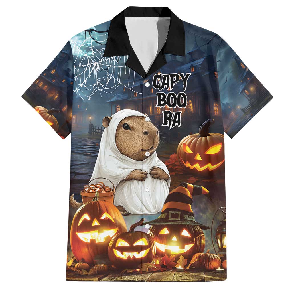 Capy-Boo-Ra Halloween Personalized Hawaiian Shirt Capybara Funny Spooky Ghost - Wonder Print Shop