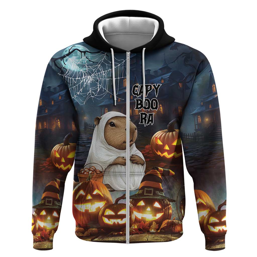 Capy-Boo-Ra Halloween Personalized Hoodie Capybara Funny Spooky Ghost - Wonder Print Shop