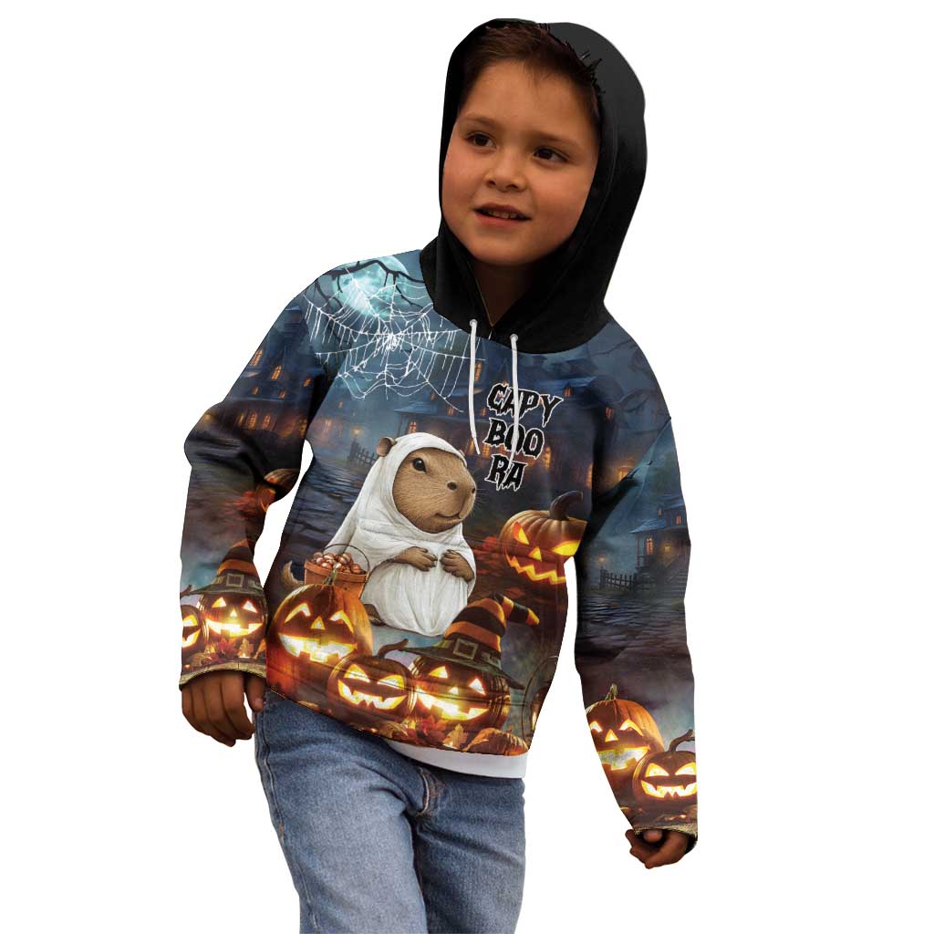 Capy-Boo-Ra Halloween Personalized Kid Hoodie Capybara Funny Spooky Ghost - Wonder Print Shop