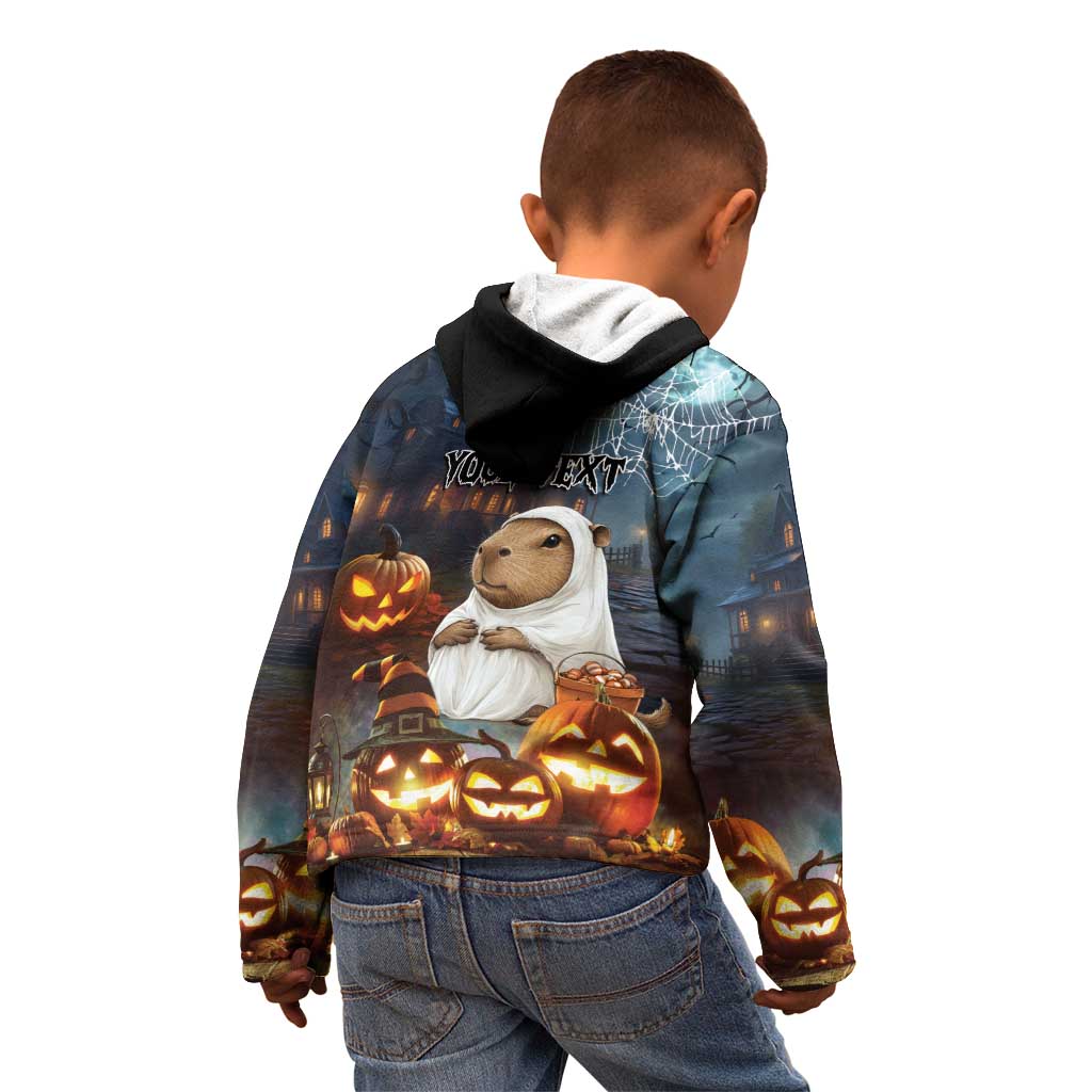 Capy-Boo-Ra Halloween Personalized Kid Hoodie Capybara Funny Spooky Ghost - Wonder Print Shop