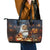 Capy-Boo-Ra Halloween Personalized Leather Tote Bag Capybara Funny Spooky Ghost - Wonder Print Shop