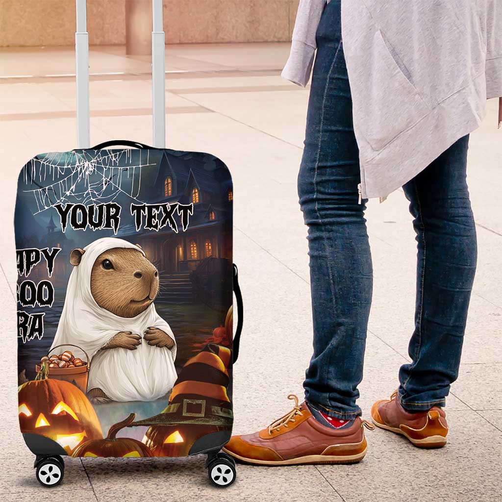 Capy-Boo-Ra Halloween Personalized Luggage Cover Capybara Funny Spooky Ghost - Wonder Print Shop