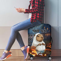 Capy-Boo-Ra Halloween Personalized Luggage Cover Capybara Funny Spooky Ghost - Wonder Print Shop