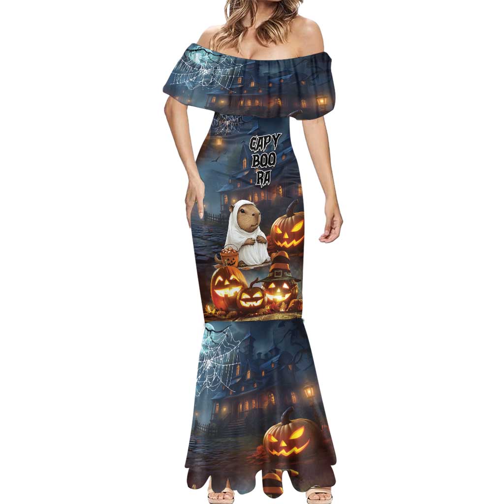 Capy-Boo-Ra Halloween Personalized Mermaid Dress Capybara Funny Spooky Ghost - Wonder Print Shop