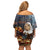 Capy-Boo-Ra Halloween Personalized Off Shoulder Short Dress Capybara Funny Spooky Ghost - Wonder Print Shop