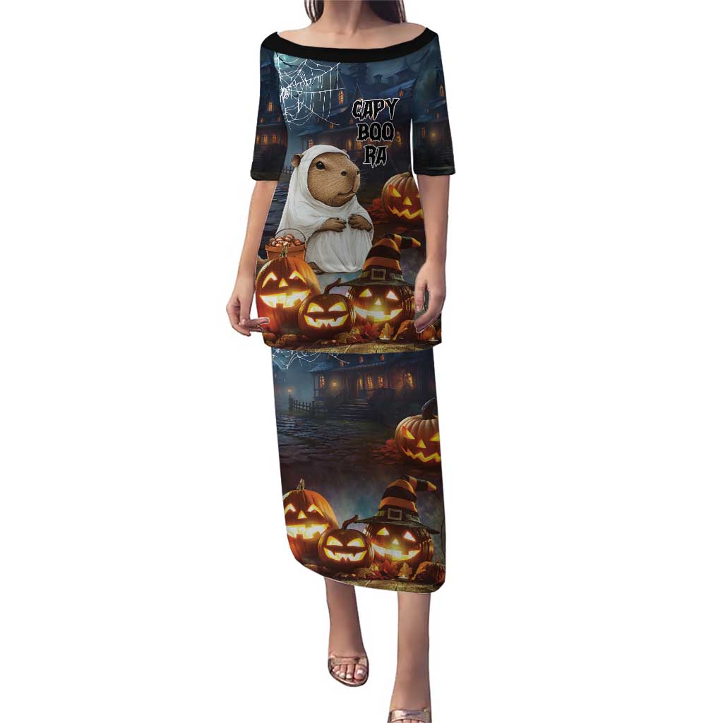 Capy-Boo-Ra Halloween Personalized Puletasi Capybara Funny Spooky Ghost - Wonder Print Shop