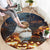 Capy-Boo-Ra Halloween Personalized Round Carpet Capybara Funny Spooky Ghost