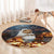 Capy-Boo-Ra Halloween Personalized Round Carpet Capybara Funny Spooky Ghost