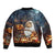 Capy-Boo-Ra Halloween Personalized Sleeve Zip Bomber Jacket Capybara Funny Spooky Ghost - Wonder Print Shop