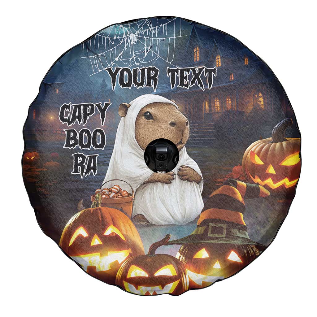 Capy-Boo-Ra Halloween Personalized Spare Tire Cover Capybara Funny Spooky Ghost - Wonder Print Shop