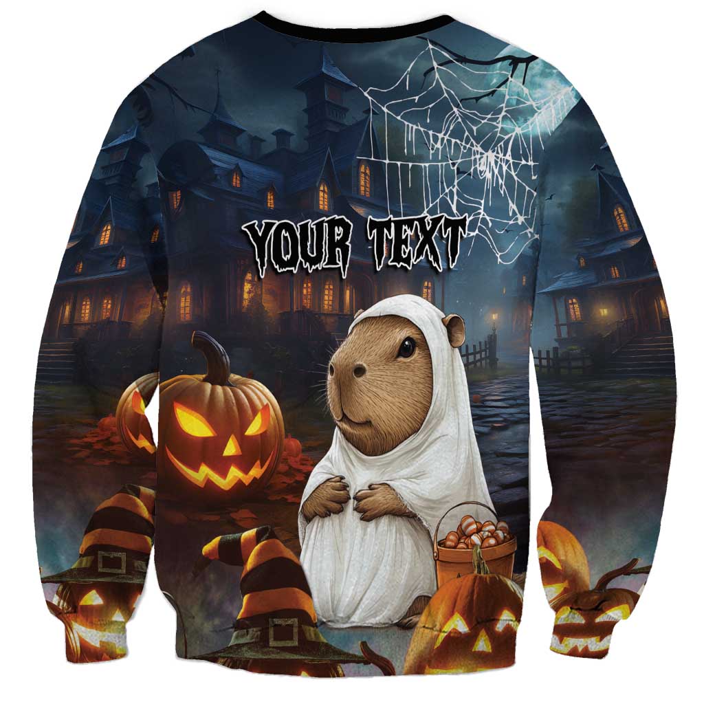 Capy-Boo-Ra Halloween Personalized Sweatshirt Capybara Funny Spooky Ghost - Wonder Print Shop