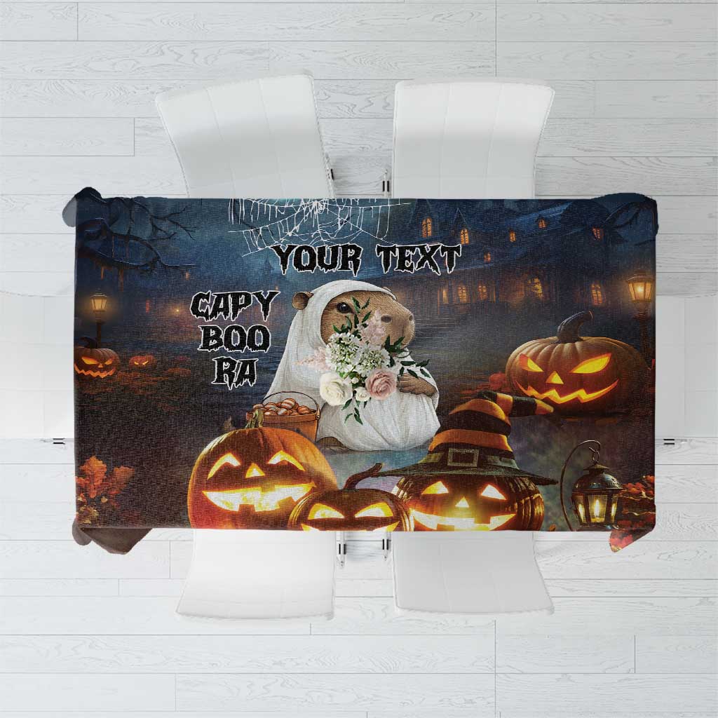Capy-Boo-Ra Halloween Personalized Tablecloth Capybara Funny Spooky Ghost - Wonder Print Shop
