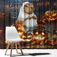 Capy-Boo-Ra Halloween Personalized Window Curtain Capybara Funny Spooky Ghost - Wonder Print Shop