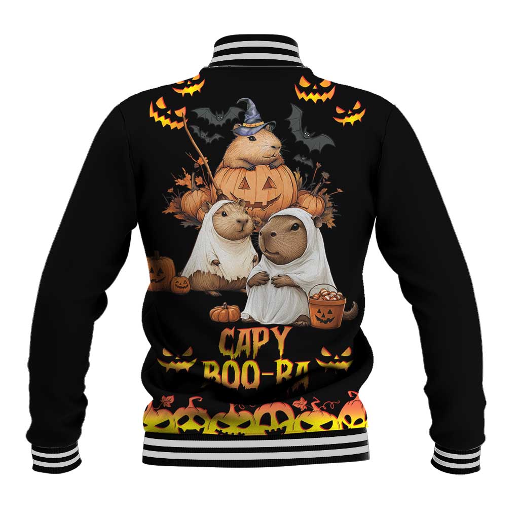 Capy-Boo-Ra Spooky Season Baseball Jacket LT9 - Wonder Print Shop