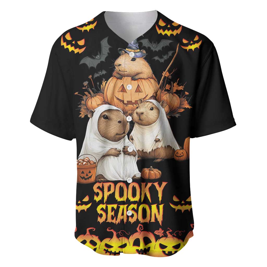 Capy-Boo-Ra Spooky Season Baseball Jersey LT9 - Wonder Print Shop