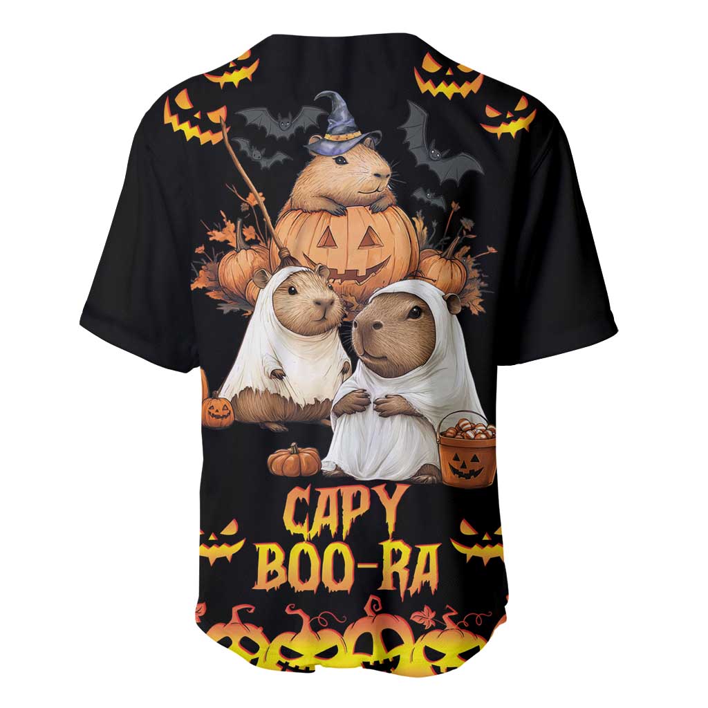 Capy-Boo-Ra Spooky Season Baseball Jersey LT9 - Wonder Print Shop