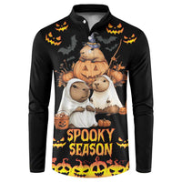 Capy-Boo-Ra Spooky Season Button Sweatshirt LT9 - Wonder Print Shop