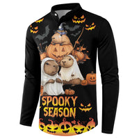 Capy-Boo-Ra Spooky Season Button Sweatshirt LT9 - Wonder Print Shop