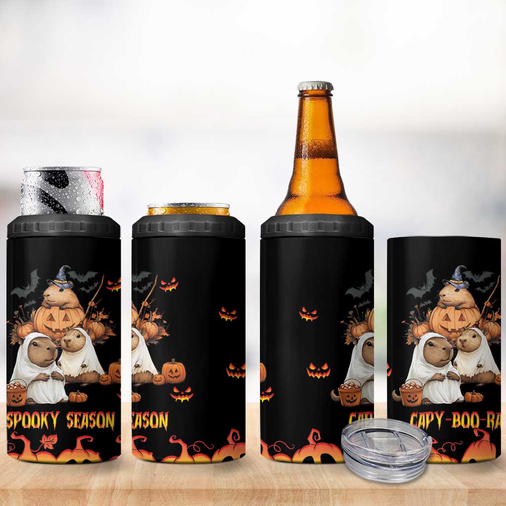 Capy-Boo-ra Spooky Season 4 in 1 Can Cooler Tumbler LT9 - Wonder Print Shop
