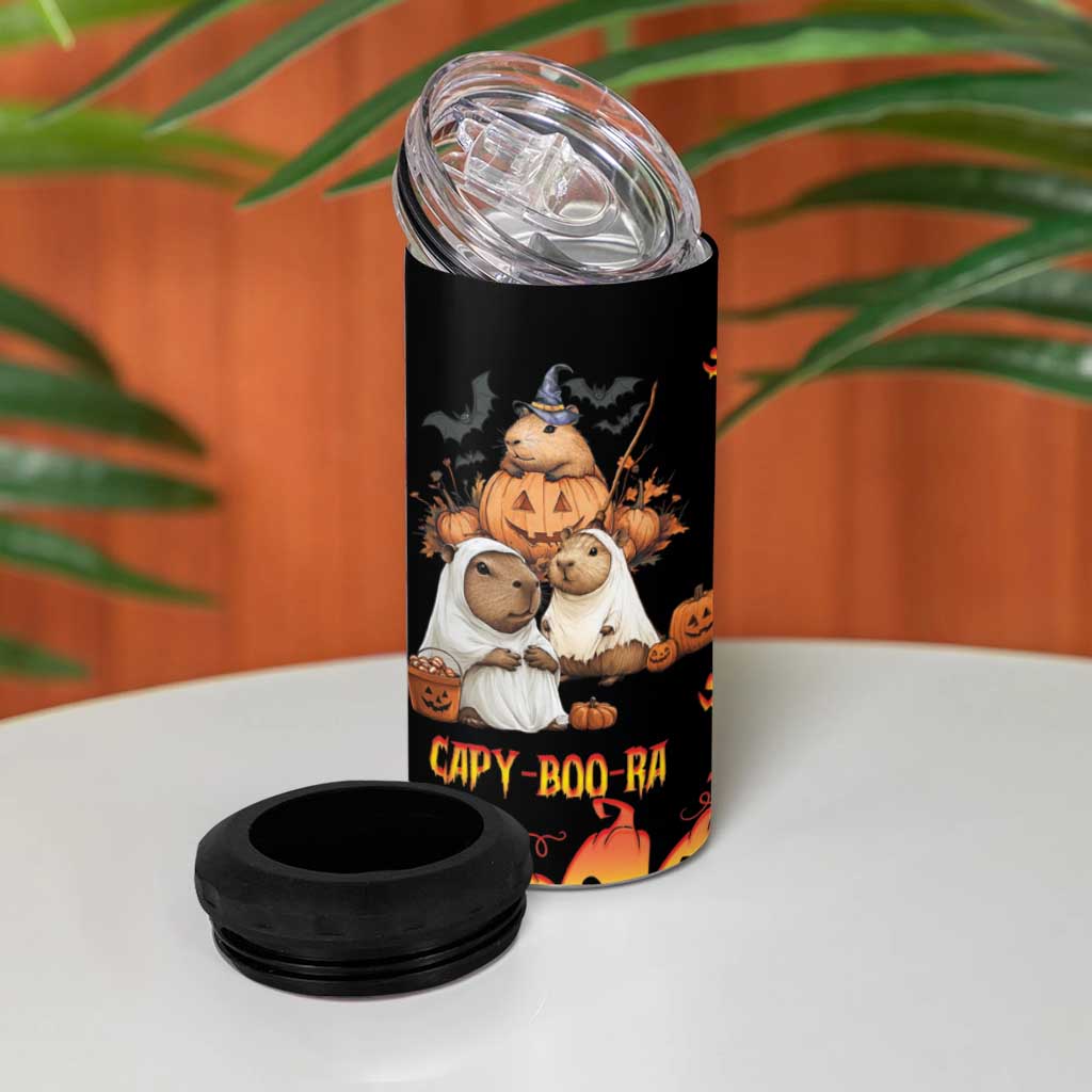 Capy-Boo-ra Spooky Season 4 in 1 Can Cooler Tumbler LT9 - Wonder Print Shop