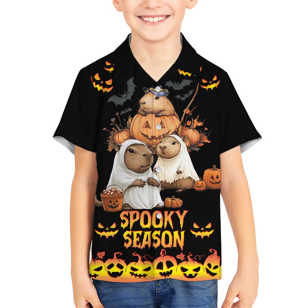 Capy-Boo-Ra Spooky Season Family Matching Puletasi and Hawaiian Shirt - Wonder Print Shop