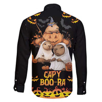 Capy-Boo-Ra Spooky Season Family Matching Short Sleeve Bodycon Dress and Hawaiian Shirt - Wonder Print Shop