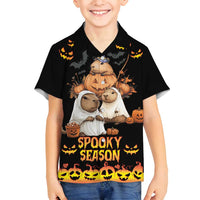 Capy-Boo-Ra Spooky Season Family Matching Summer Maxi Dress and Hawaiian Shirt - Wonder Print Shop