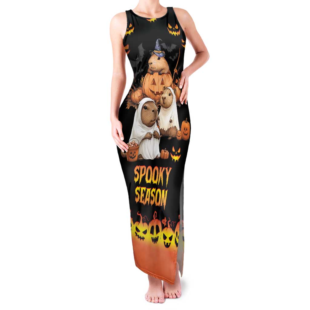 Capy-Boo-Ra Spooky Season Family Matching Tank Maxi Dress and Hawaiian Shirt - Wonder Print Shop