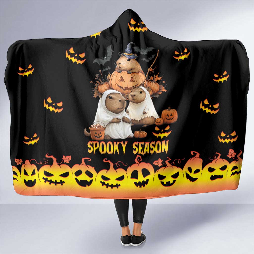 Capy-Boo-Ra Spooky Season Hooded Blanket
