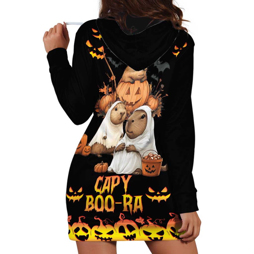 Capy-Boo-Ra Spooky Season Hoodie Dress - Wonder Print Shop