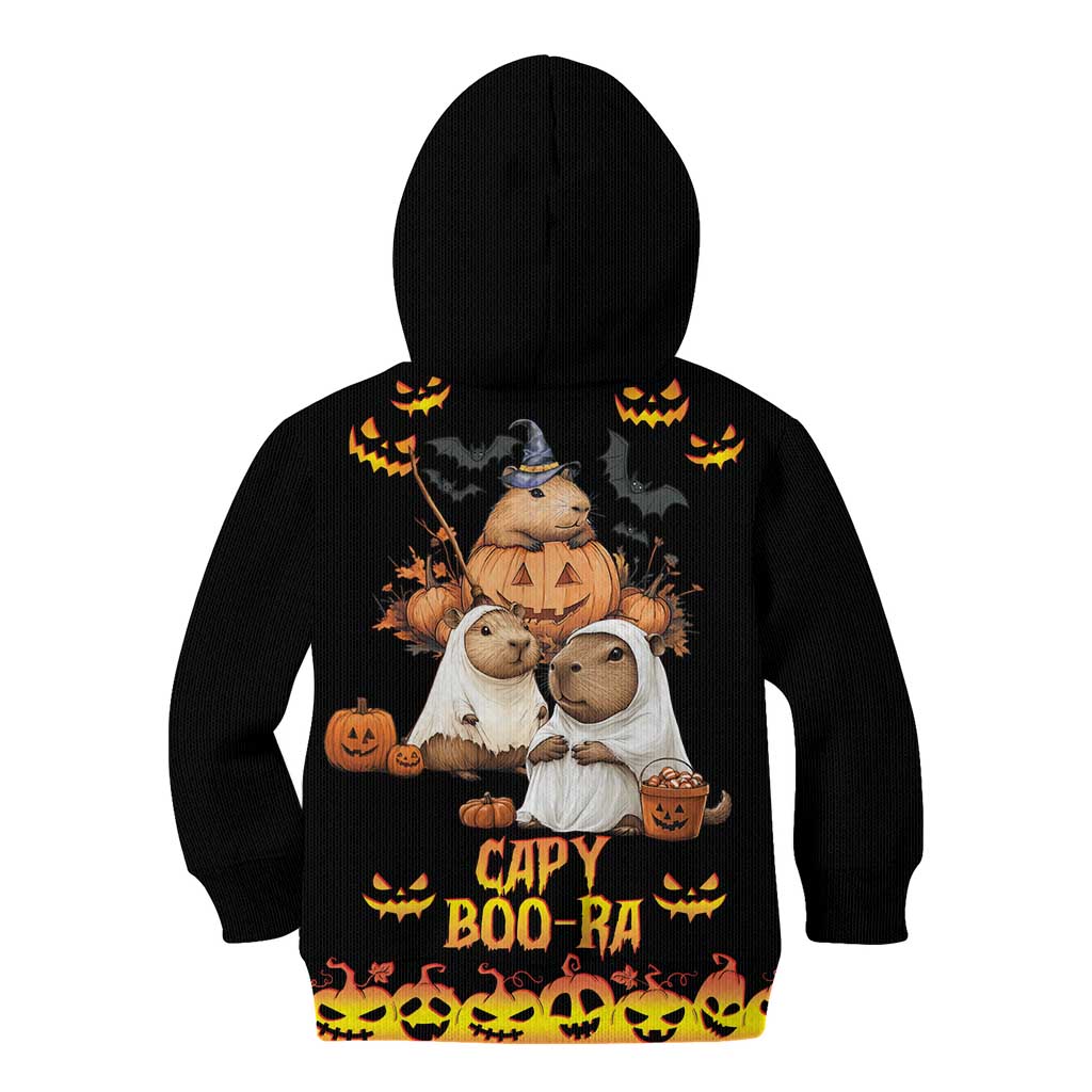 Capy-Boo-Ra Spooky Season Kid Hoodie - Wonder Print Shop