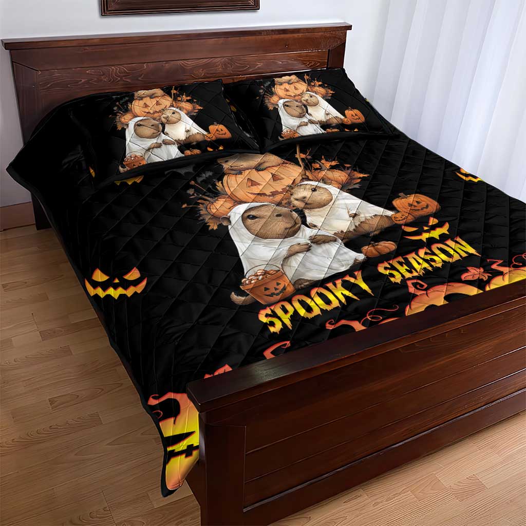 Capy-Boo-Ra Spooky Season Quilt Bed Set - Wonder Print Shop