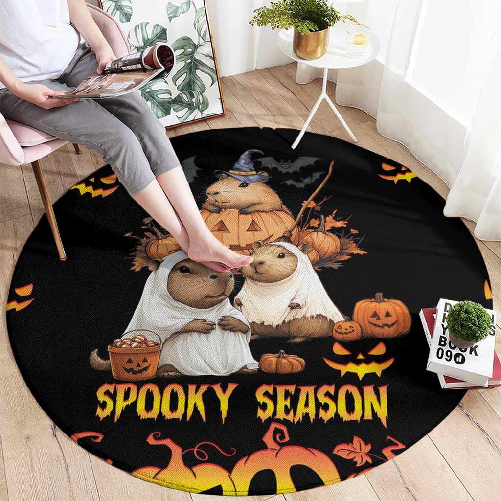 Capy-Boo-Ra Spooky Season Round Carpet