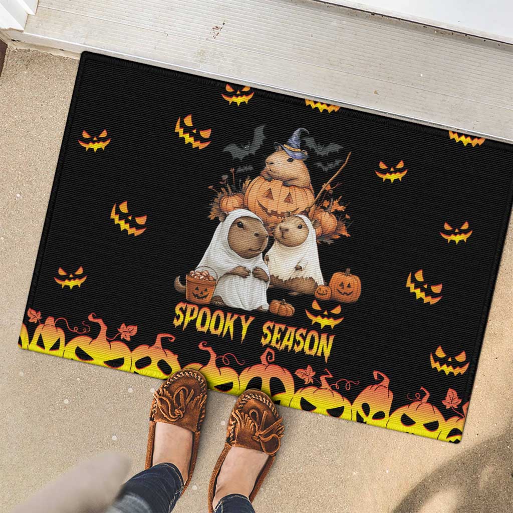 Capy-Boo-Ra Spooky Season Rubber Doormat - Wonder Print Shop