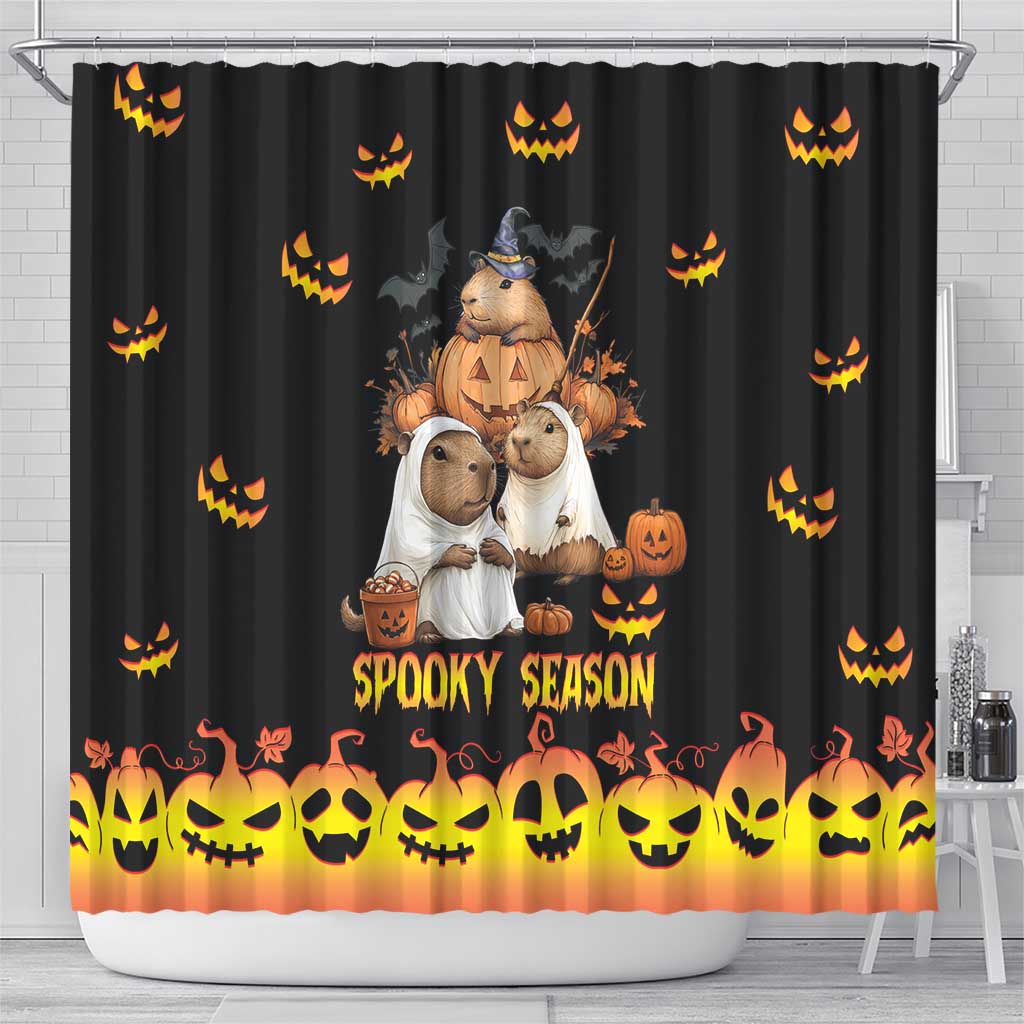 Capy-Boo-Ra Spooky Season Shower Curtain